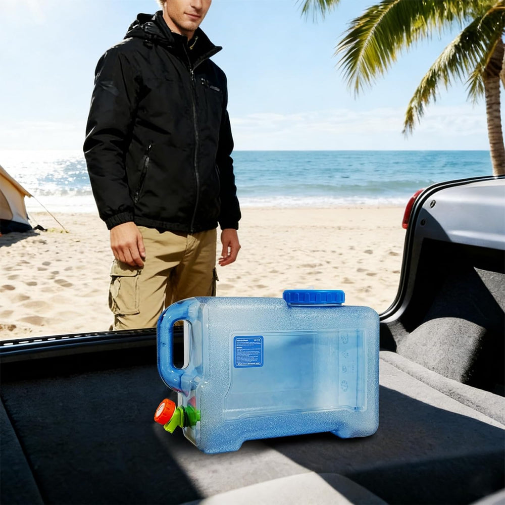 3.17 Gallon Water Container with Spigot, Portable Water Jug, No Leakage Campi...