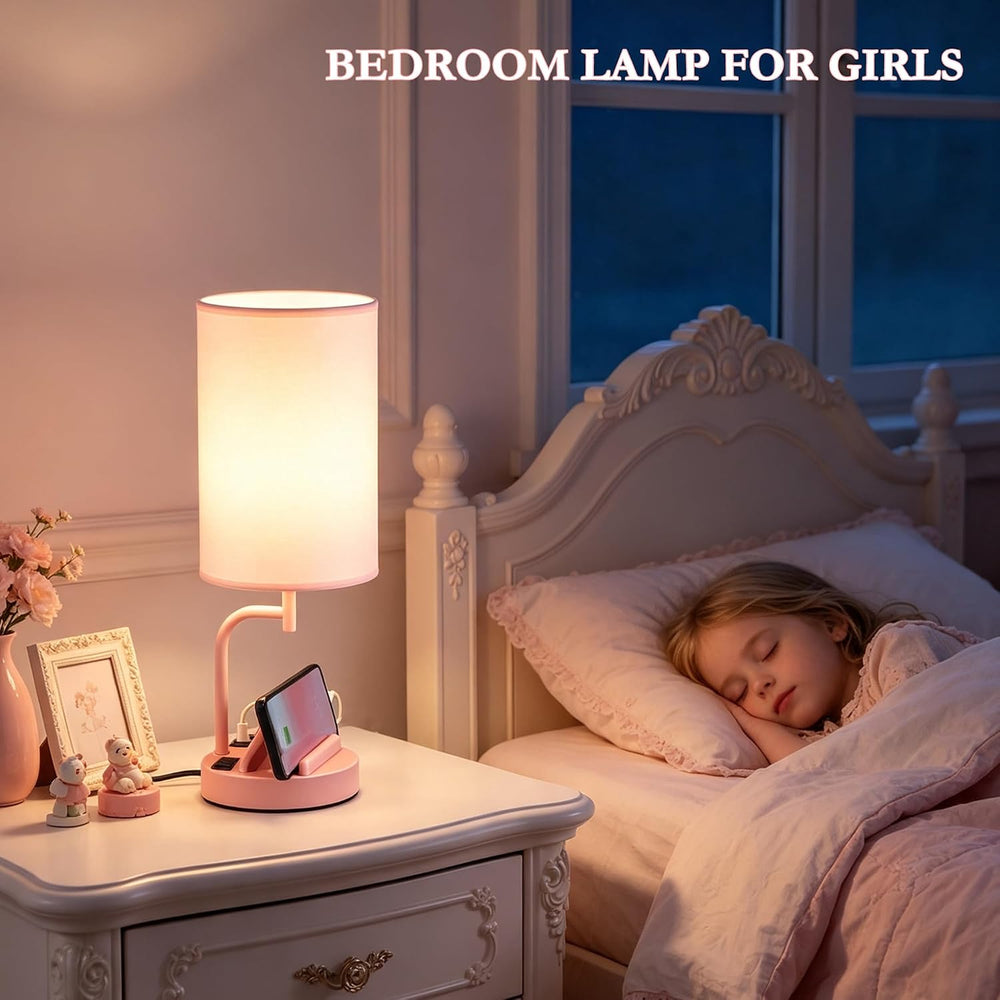 Dreamholder Touch Control USB Table Lamp with USB C/A & AC Outlet, 3-Way ...