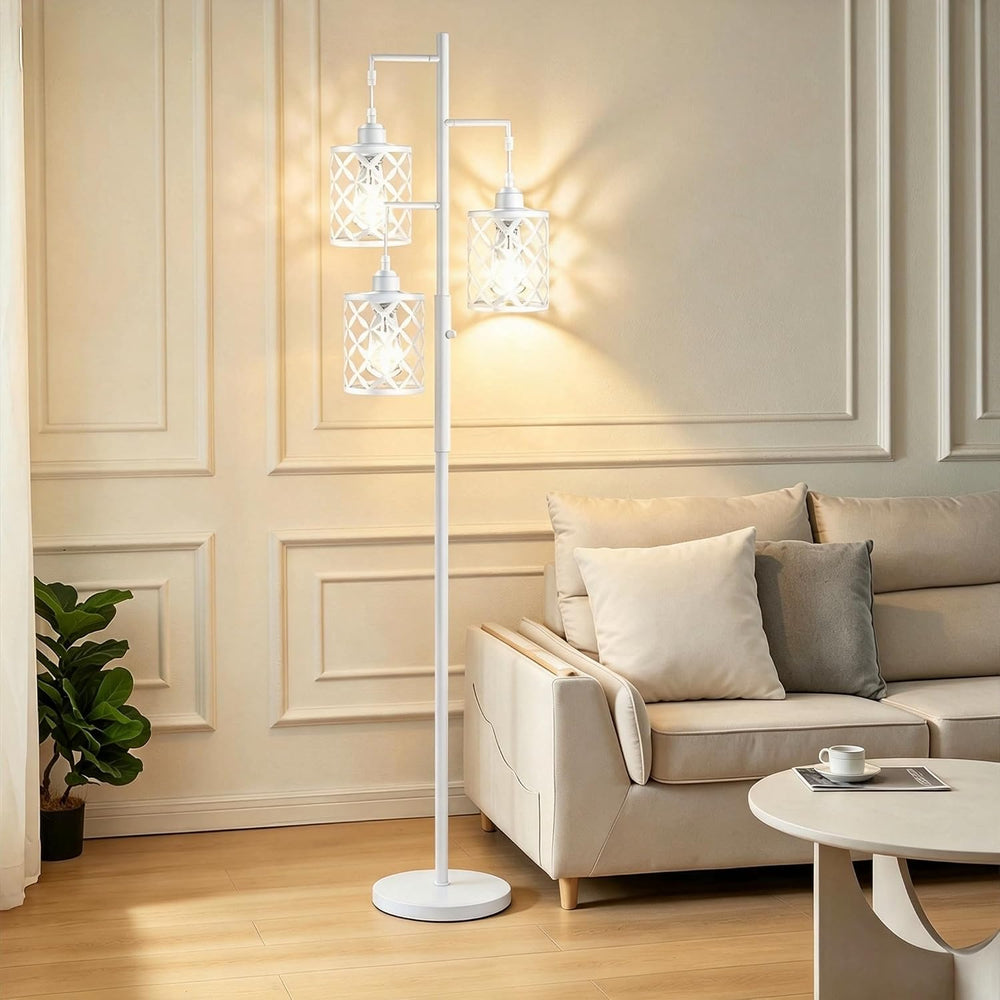 68" Modern Tree Floor Lamp, Dimmable Minimalist Tall Standing Lamp with ...