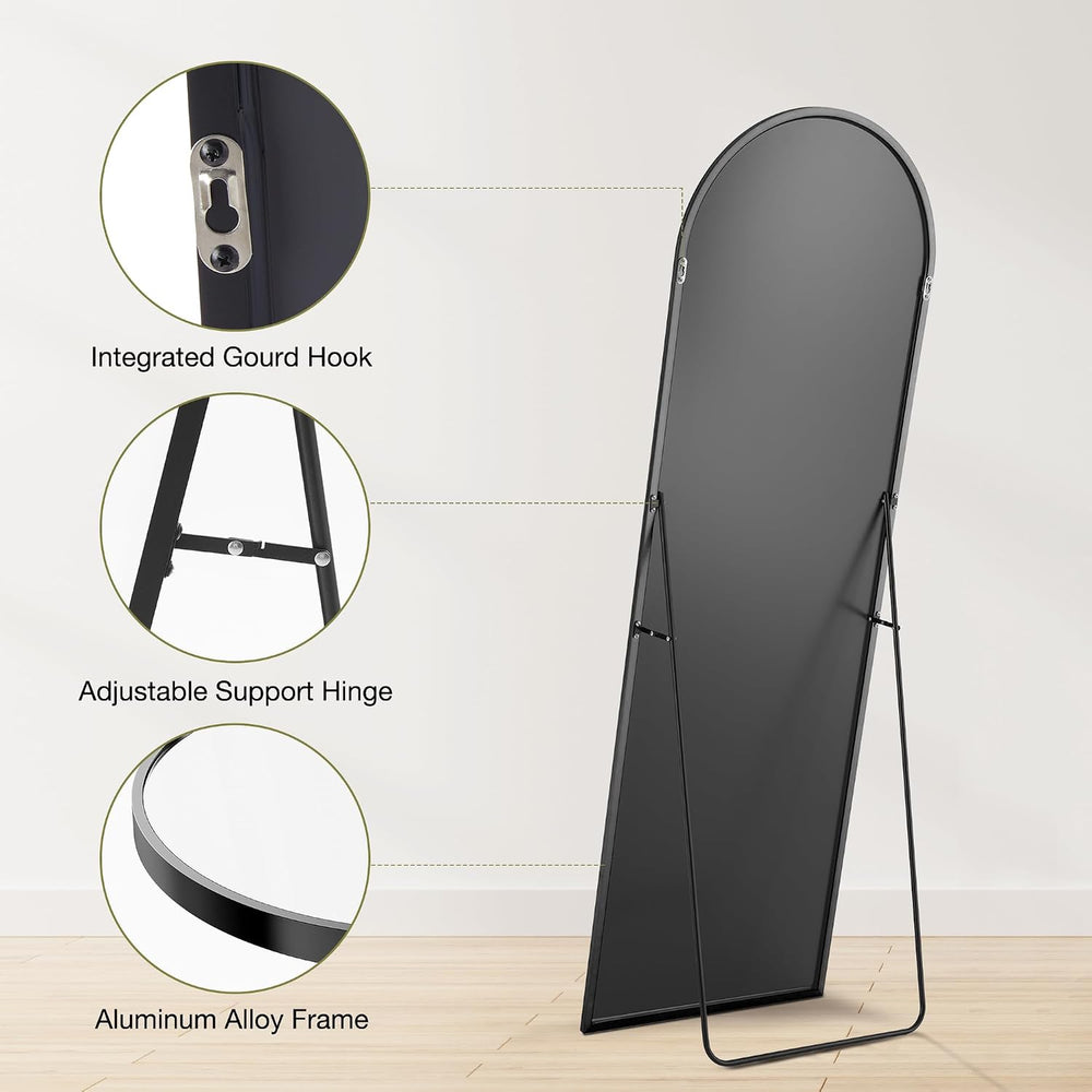 OLIXIS Arched Mirror Full Length 21.6"x64" for Bedroom, Full Body M...
