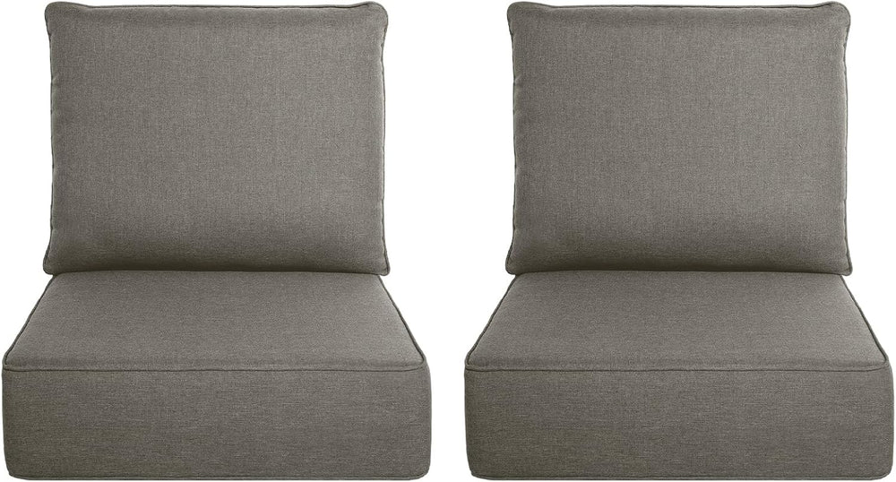 Luxury Outdoor Seat Cushion Set-22 x 24 x 6 Inch Outdoor Chair Cushions with ...