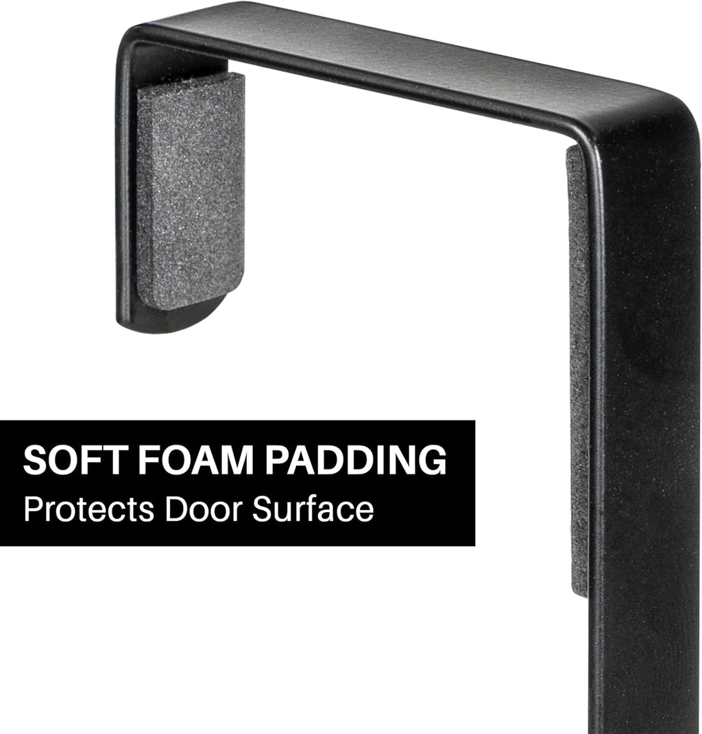 LYNK Professional® Home™ Over the Door Hooks - 46 Hook – Over the Door Coat Rack - Over the Door Hanger - Hanging Towels or Clothes - Bathroom, Bedroom, Laundry Room - Lifetime Ltd. Warranty, Black