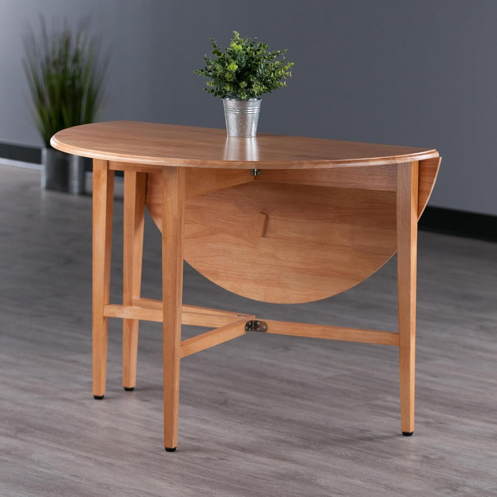 Winsome Hannah Double Drop Leaf Dining Table, Light Oak, 29"