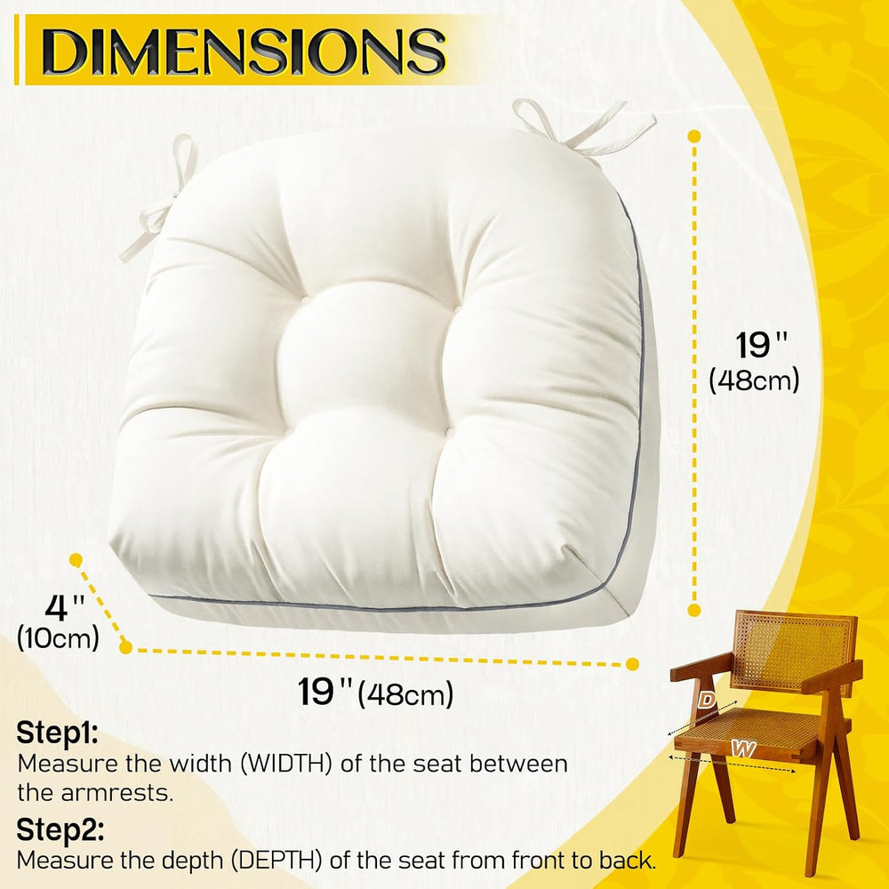 1 MIDDLE ONE Outdoor Chair Cushions Set of 2, Outdoor Cushions for Patio Furn...