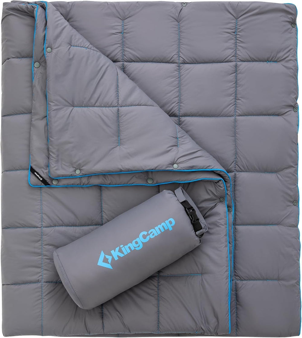 KingCamp Ultralight Camping Blanket, Wearable Packable Blanket 69" x 53&...