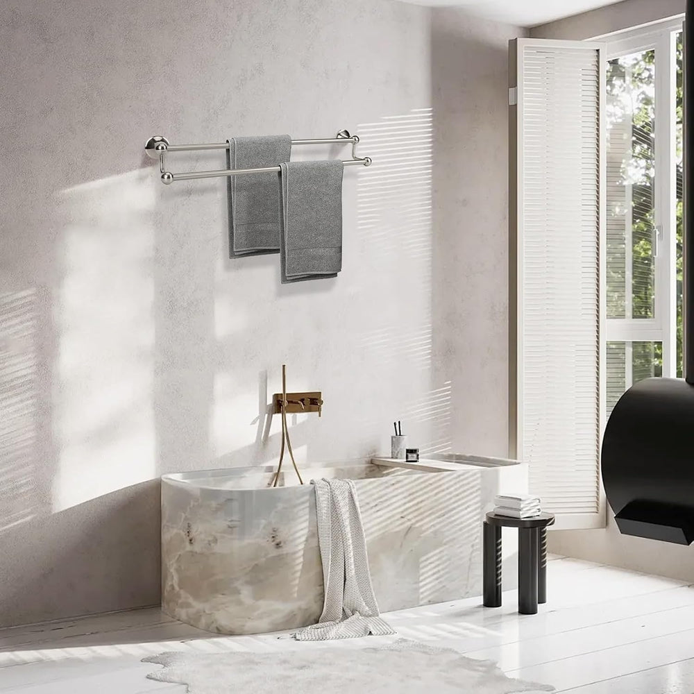 24 inch Double Towel Bar Towel Racks for Bathroom Brushed Nickel