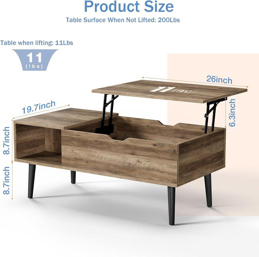 DUMOS Coffee Tables with Storage, Lifting Top for Living Room
