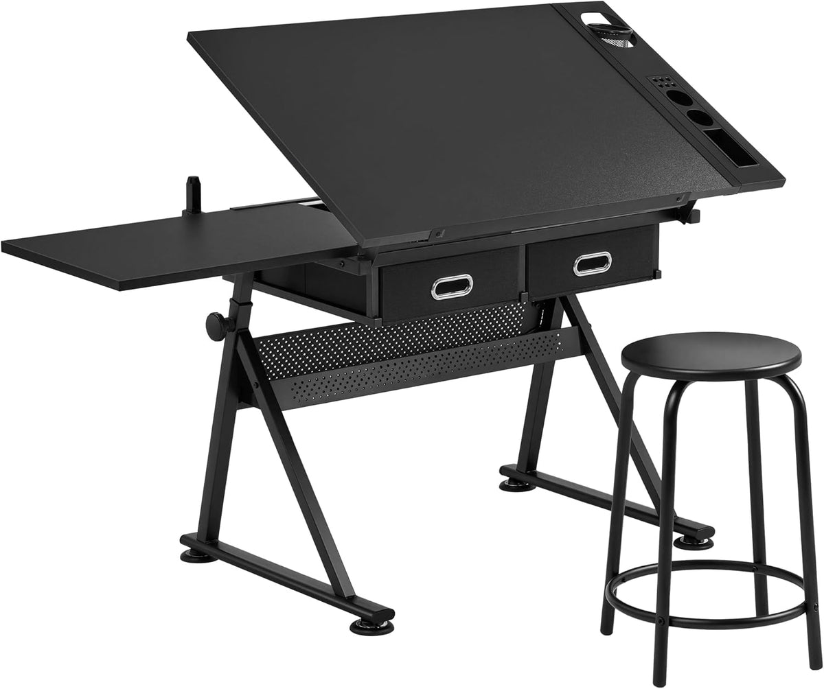Topeakmart Drafting Table for Artists, Height Adjustable Drawing Draft Desk