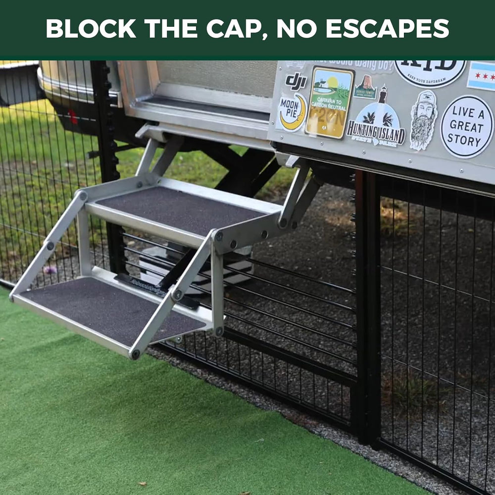 FXW Instant Dog Playpen with RV Step Grid for RV Camping, 24" H, 16 Panels