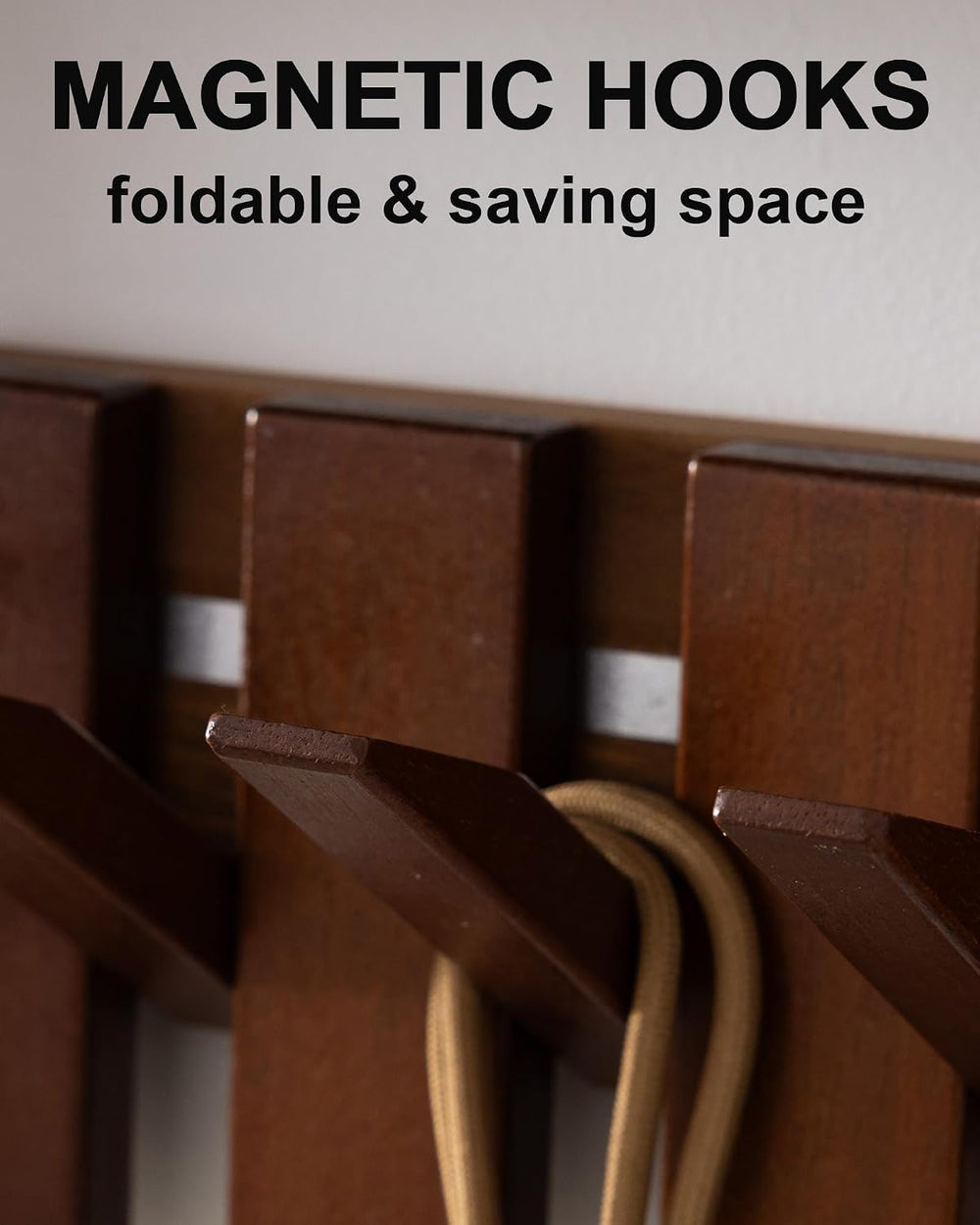 Wooden Coat Rack Wall Mount with Shelf, Heavy Duty Entryway Organizer with 8 ...