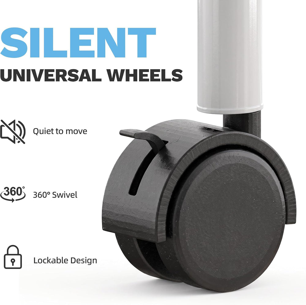INNOVART 3-Panel Medical Privacy Screen with Wheels, White Vinyl