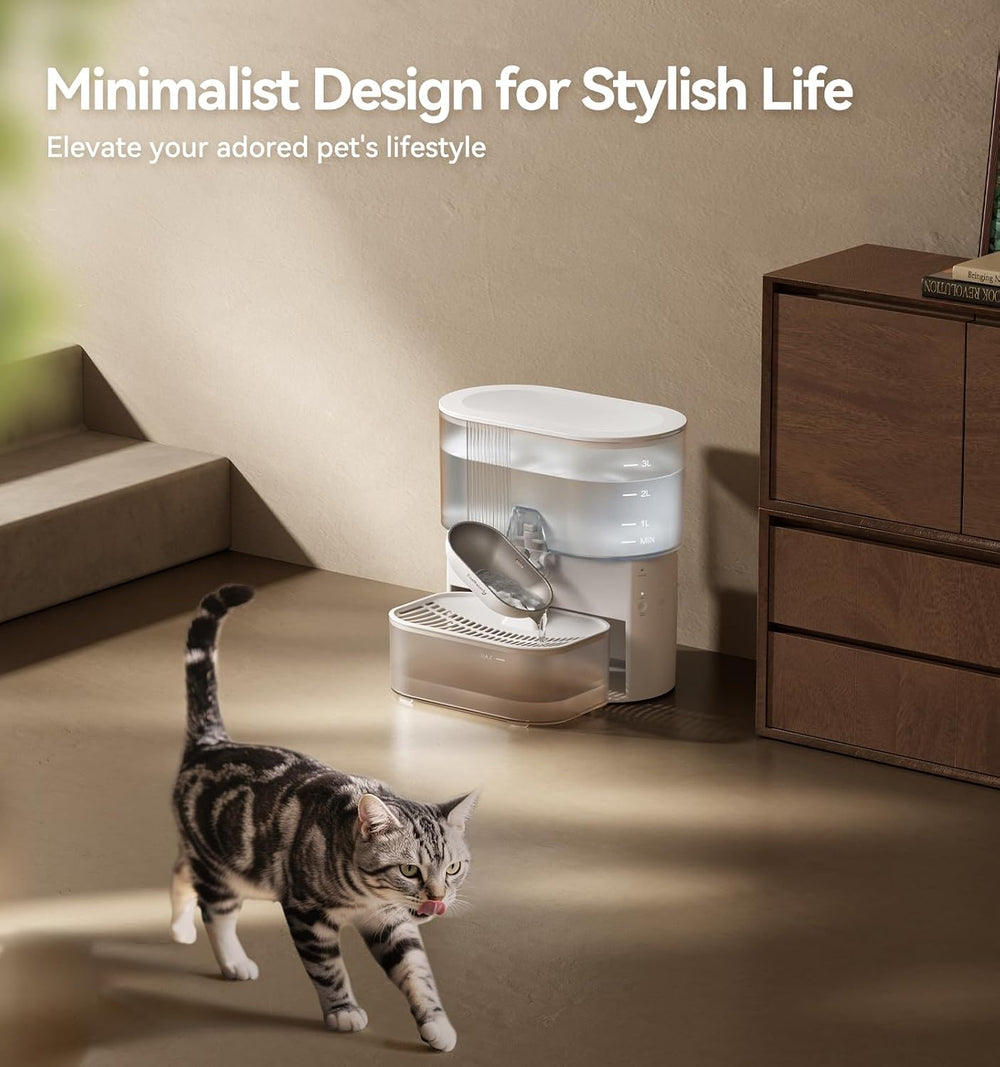Wireless Cat Water Fountain No Filters, Wastewater Separation, FEELNEEDY Stai...