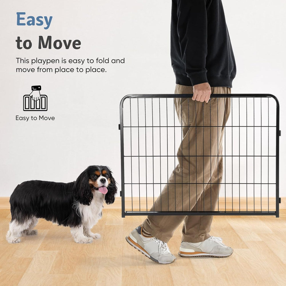 DUMOS Dog Playpen 16 Panels 24 Inch Indoor Outdoor Metal Pet Fence