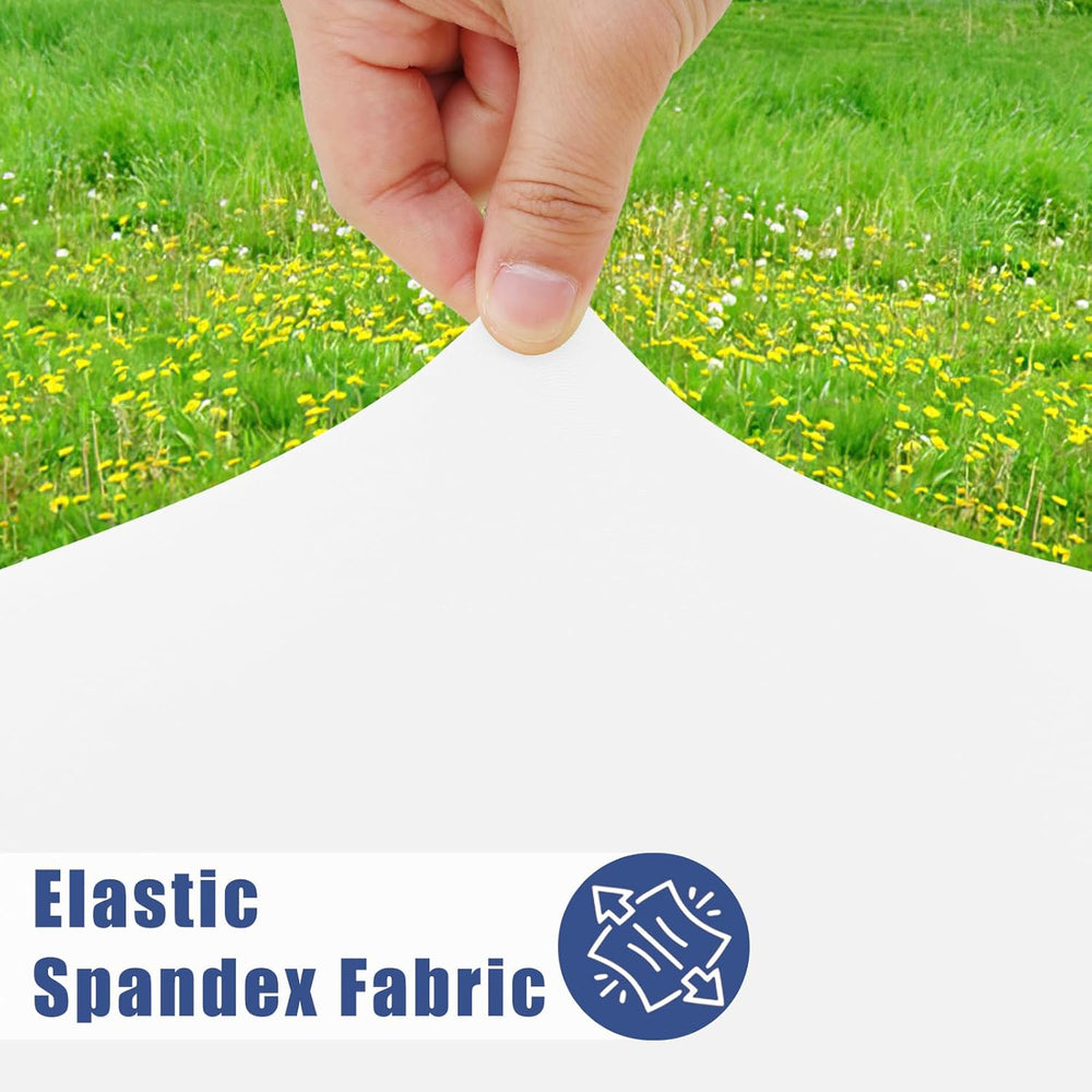 Moosfor 4 Pack Rectangle Spandex Fitted Table Cloth, 6FT Elastic Tablecloth