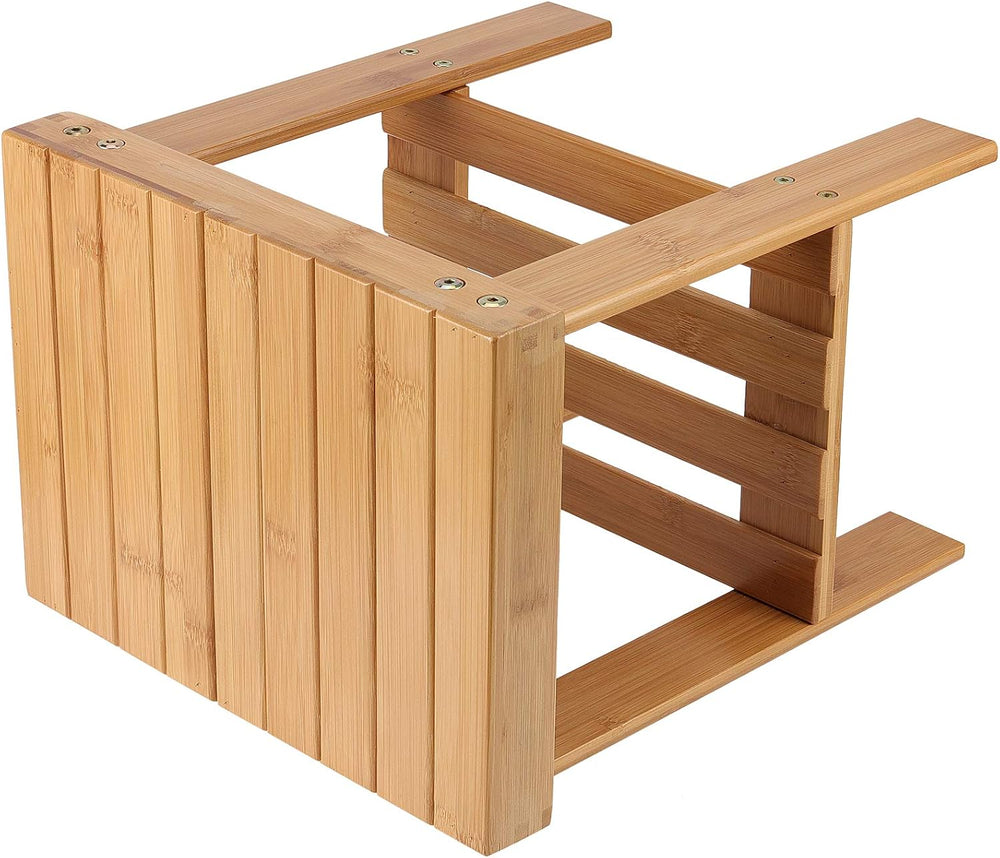 2 Pack Bamboo Step Stool, Bamboo Shower Bench, Wooden Shower Foot Stool for H...