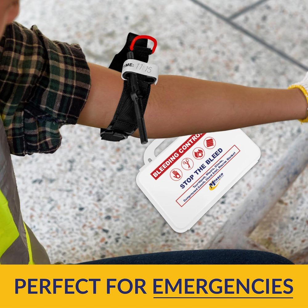 Stop the Bleed Bleeding Control Kit with Tourniquet & Chest Seal 10 Piece