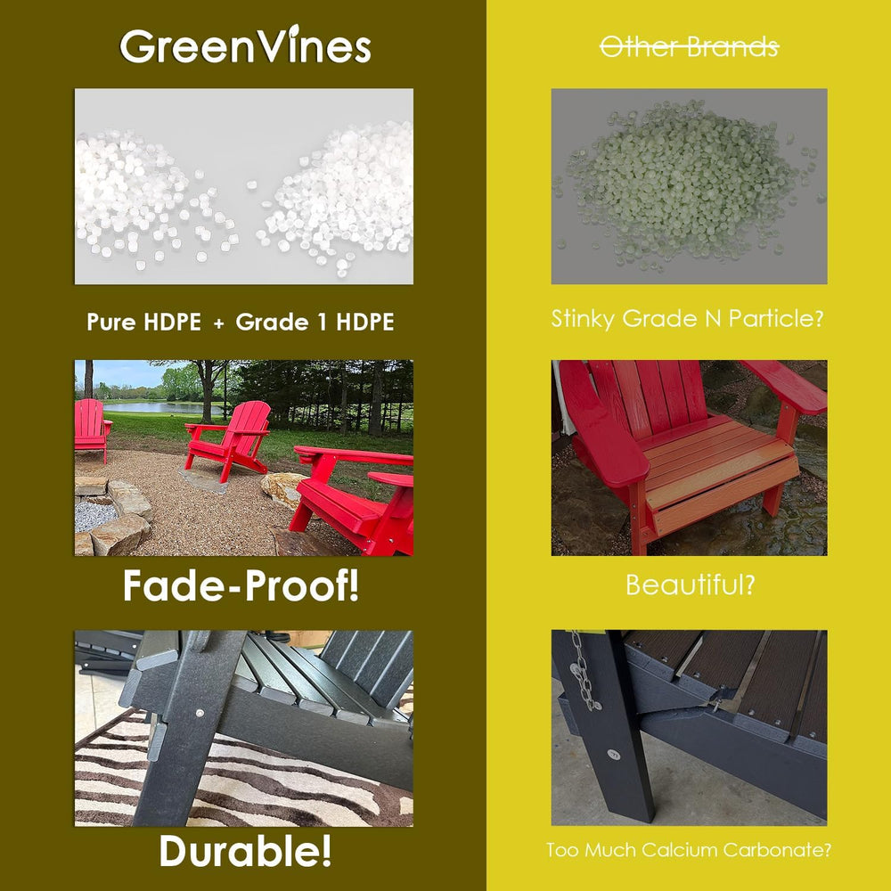 GREENVINES 7-piece Outdoor Dining Set, HDPE Table & 6 Armchairs, Gray