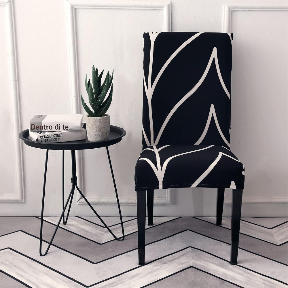 Dining Room Chair Covers Slipcovers Set of 6, Stretch Spandex Removable Washa...