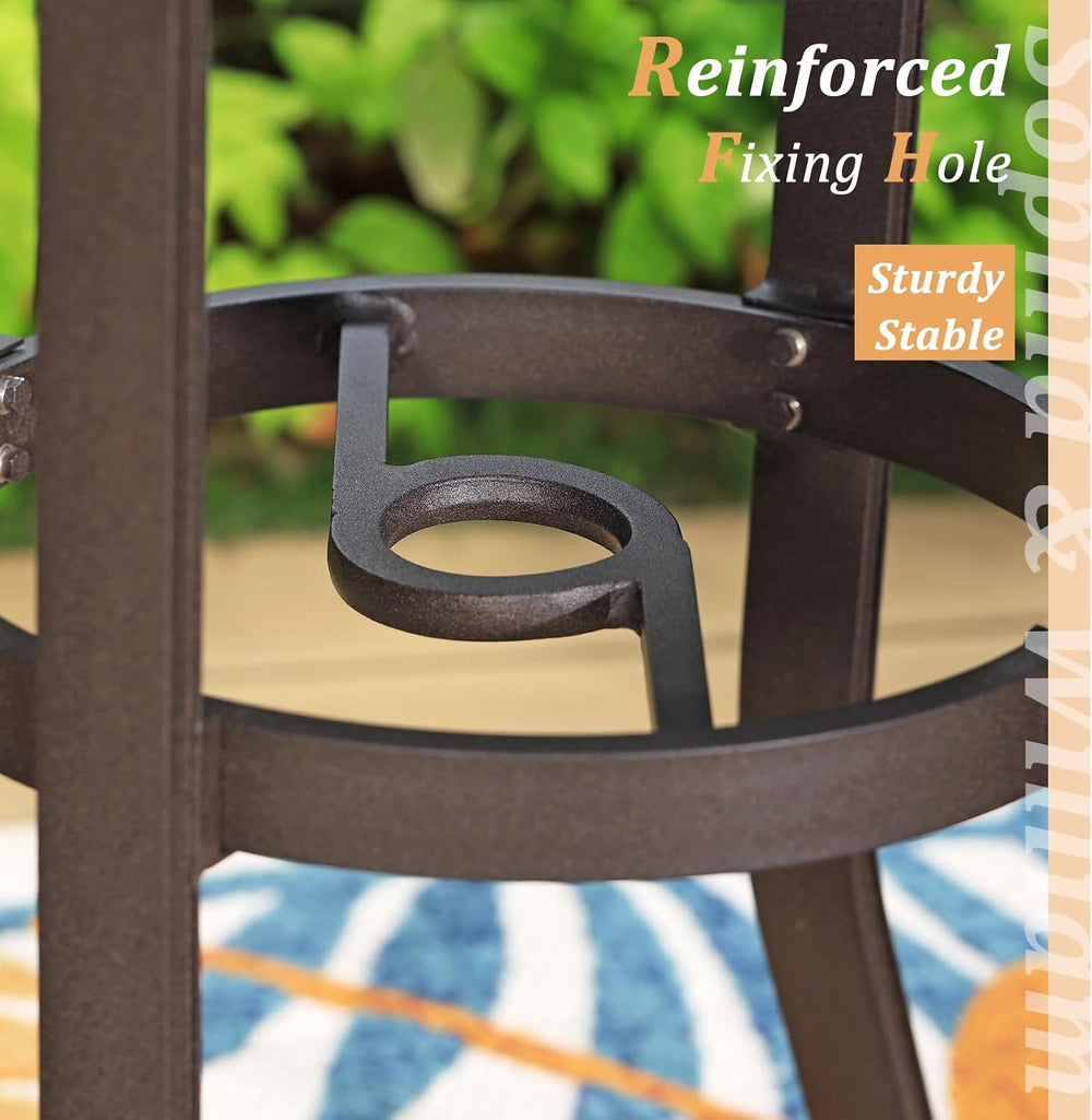 Sophia & William Cast Aluminium Bar Height Outdoor Table, Round