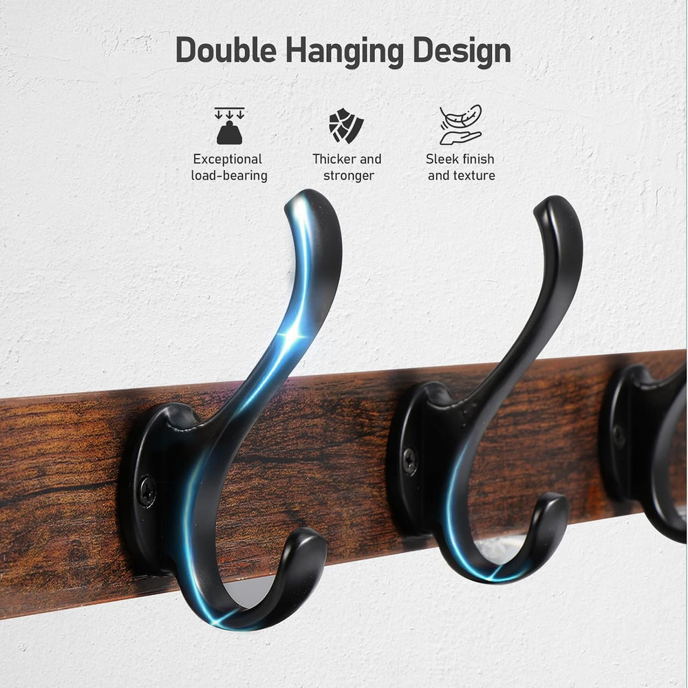 Tatub 29" Rustic Coat Rack Wall Mount with Shelf, Entryway Wall Hooks wi...