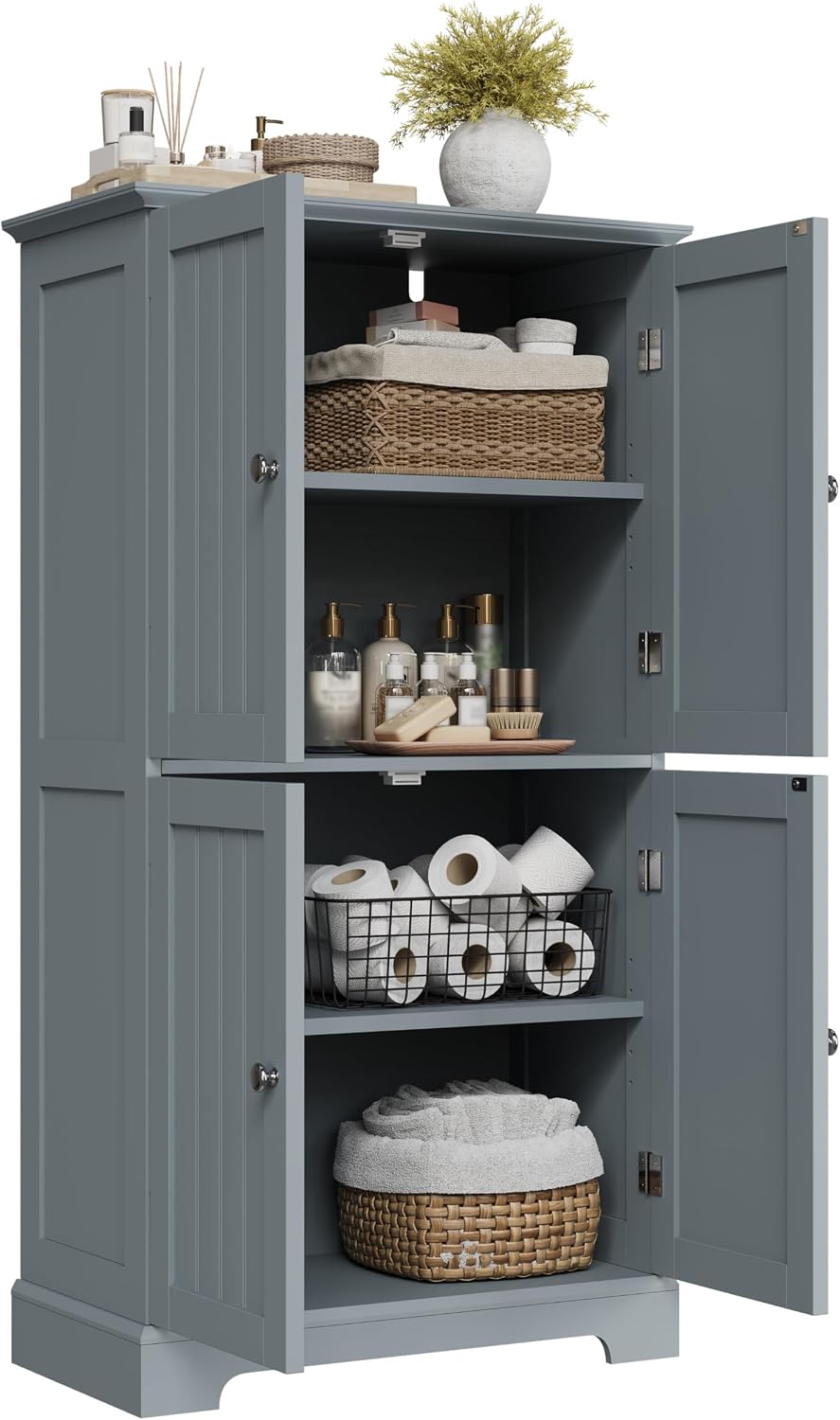 ChooChoo Bathroom Floor Cabinet with Adjustable Shelves