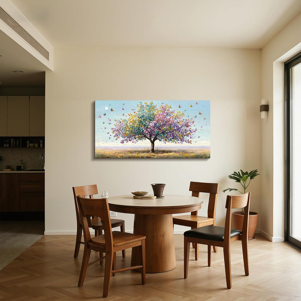SERIMINO Butterfly Tree of Life Wall Art, Landscape Art Prints 20"x40"