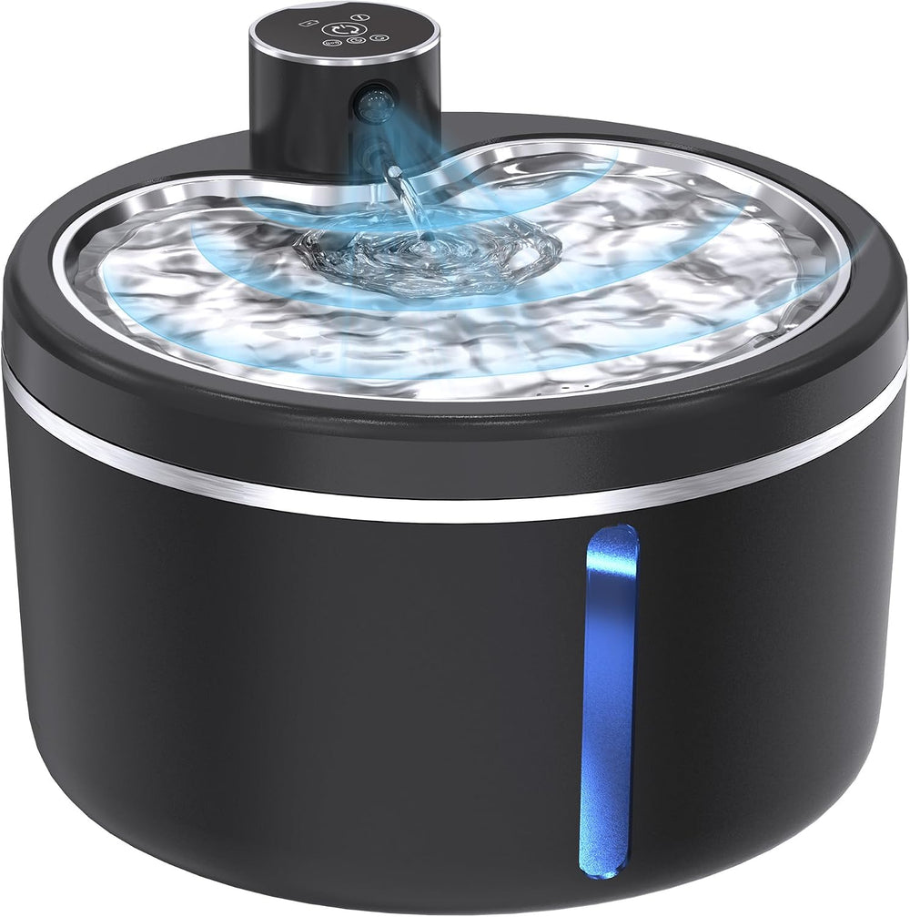 Cat Water Fountain Cordless, 108oz/3L Pet Fountains for Cats Indoor with Stai...