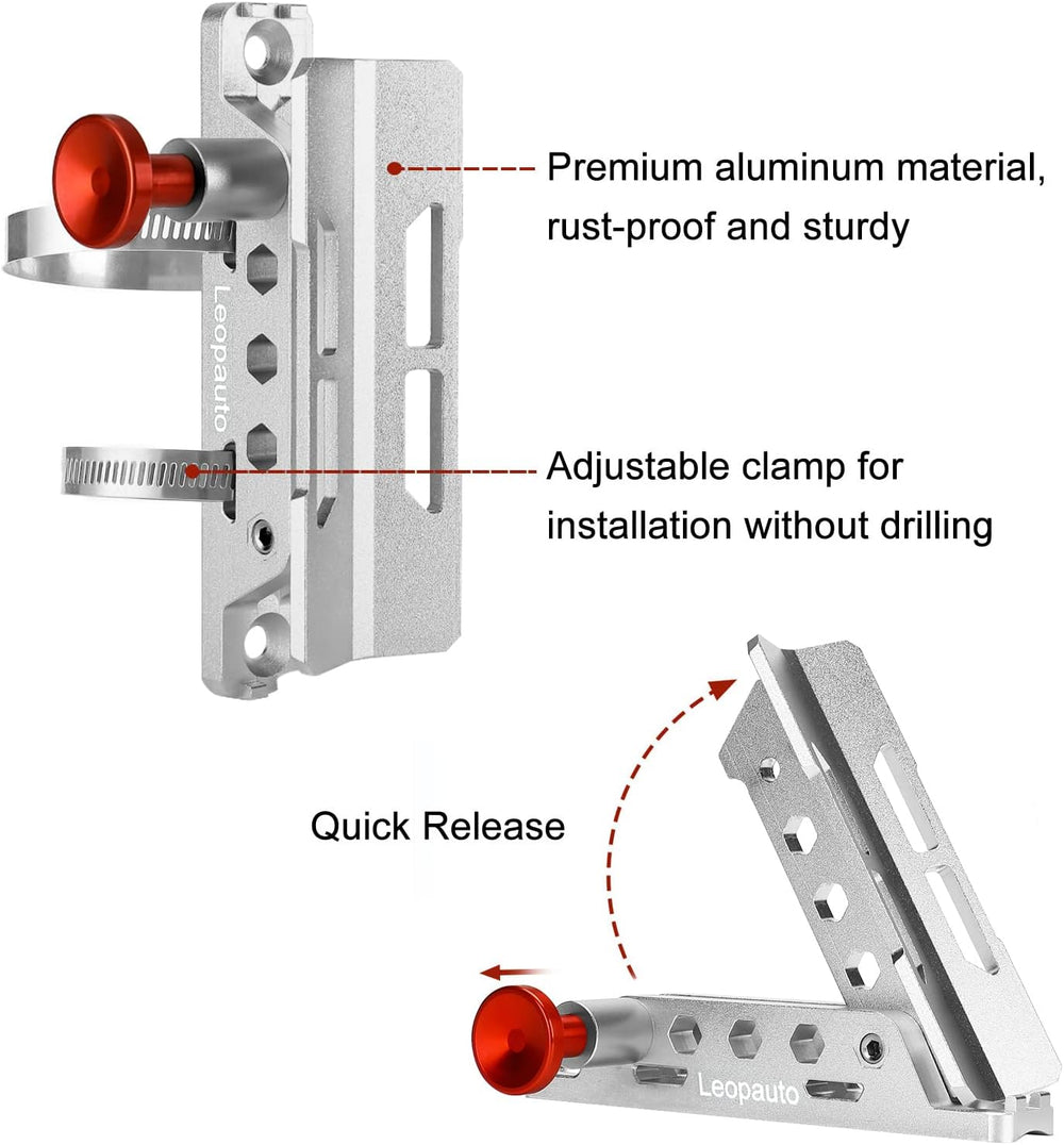 Quick Release Fire Extinguisher Mount for UTV ATV RZR, Silver