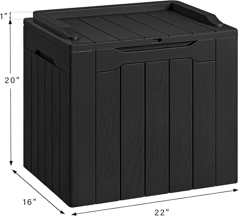 Devoko 30 Gallon Resin Deck Box Waterproof Outdoor Storage Box for Patio Furn...