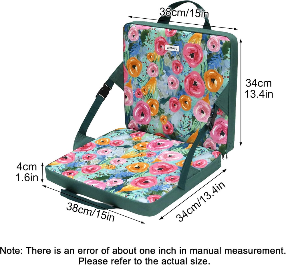 Portable Stadium Seat Cushion with Back Support - Waterproof Bleacher Pad for...