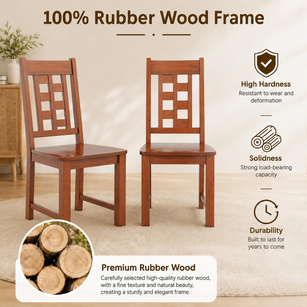 POWERSTONE Wood Dining Chairs Set of 2, Modern Kitchen Chairs