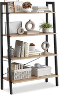 VASAGLE Ladder Shelf, Bookcase Book Shelf, Storage Shelves, 4-Tier, 31.5In