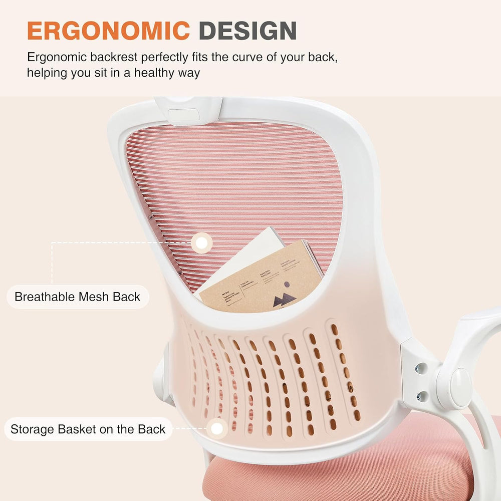 Sweetcrispy Computer Desk Chair, Mesh Office Chair with Lumbar Support