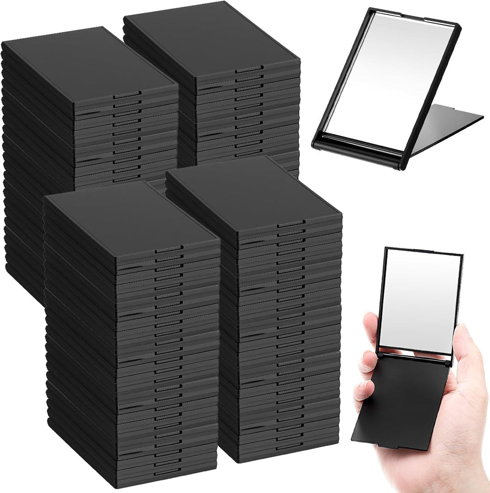 100 Pcs Mini Mirror for Purse, Rectangular Mini Pocket Mirror with Flip Cover...