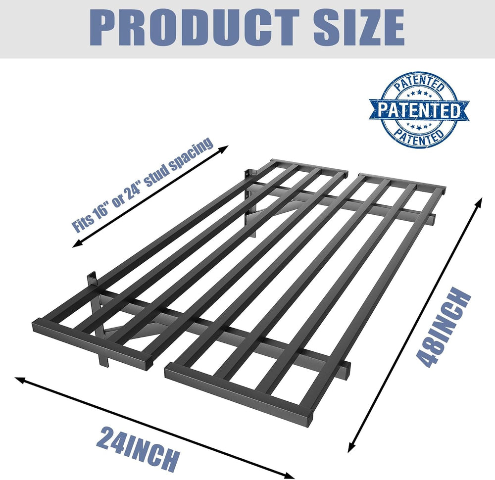 WALMANN 2-Pack Heavy Duty Wall Shelves, 2 ftx4 ft Wall Mounted Shelf