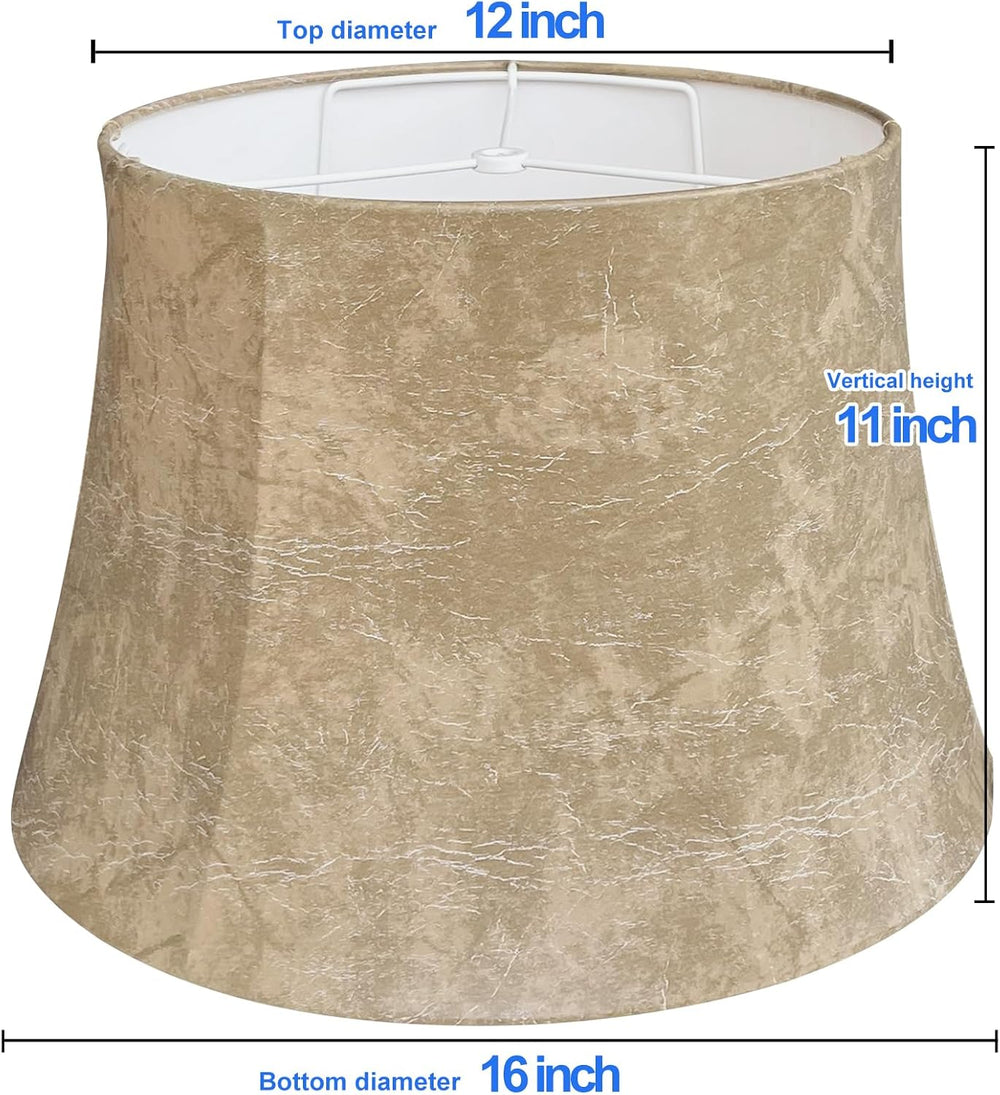 Drum Lampshade, 12" Top x 16" Bottom x 11" High Large lamp shade