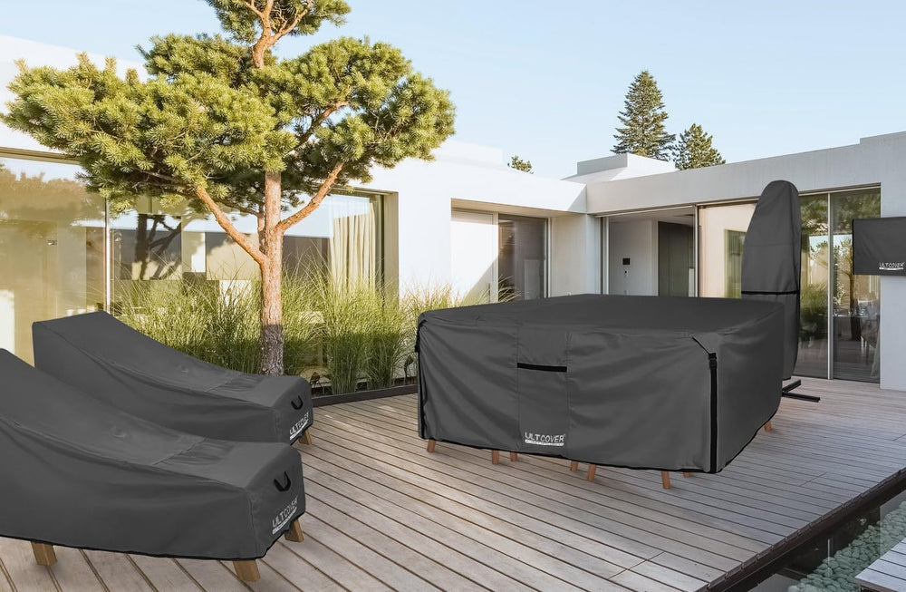 ULTCOVER Waterproof Patio Furniture Cover 88L x 62W in, Black