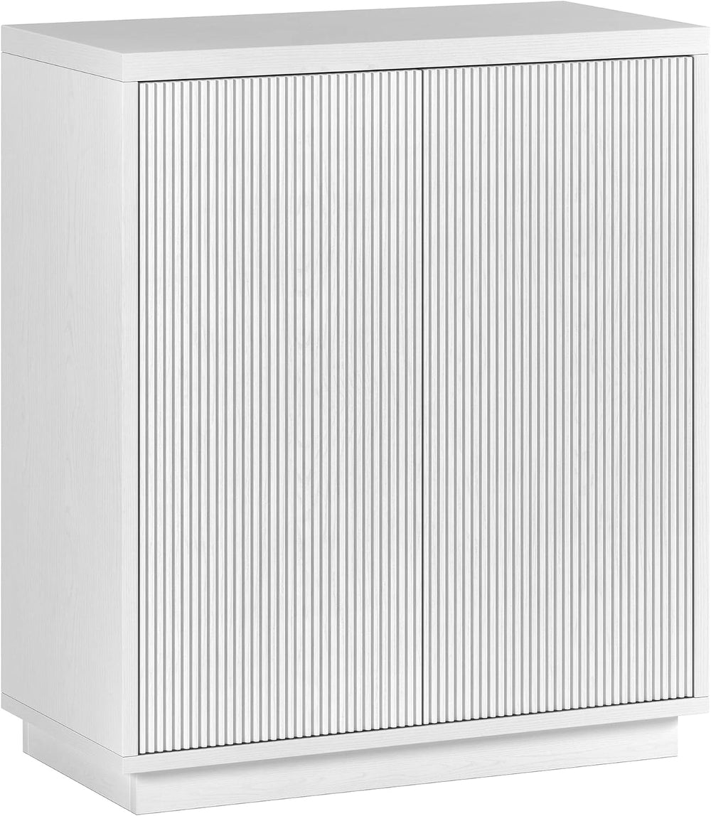 Henn&Hart 28" Fluted Accent Cabinet, Sideboard Buffet, Cloud White