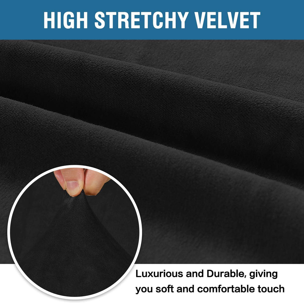 H.VERSAILTEX Stretch Velvet Armchair Cover Couch Covers 1 Cushion Chair Slipc...