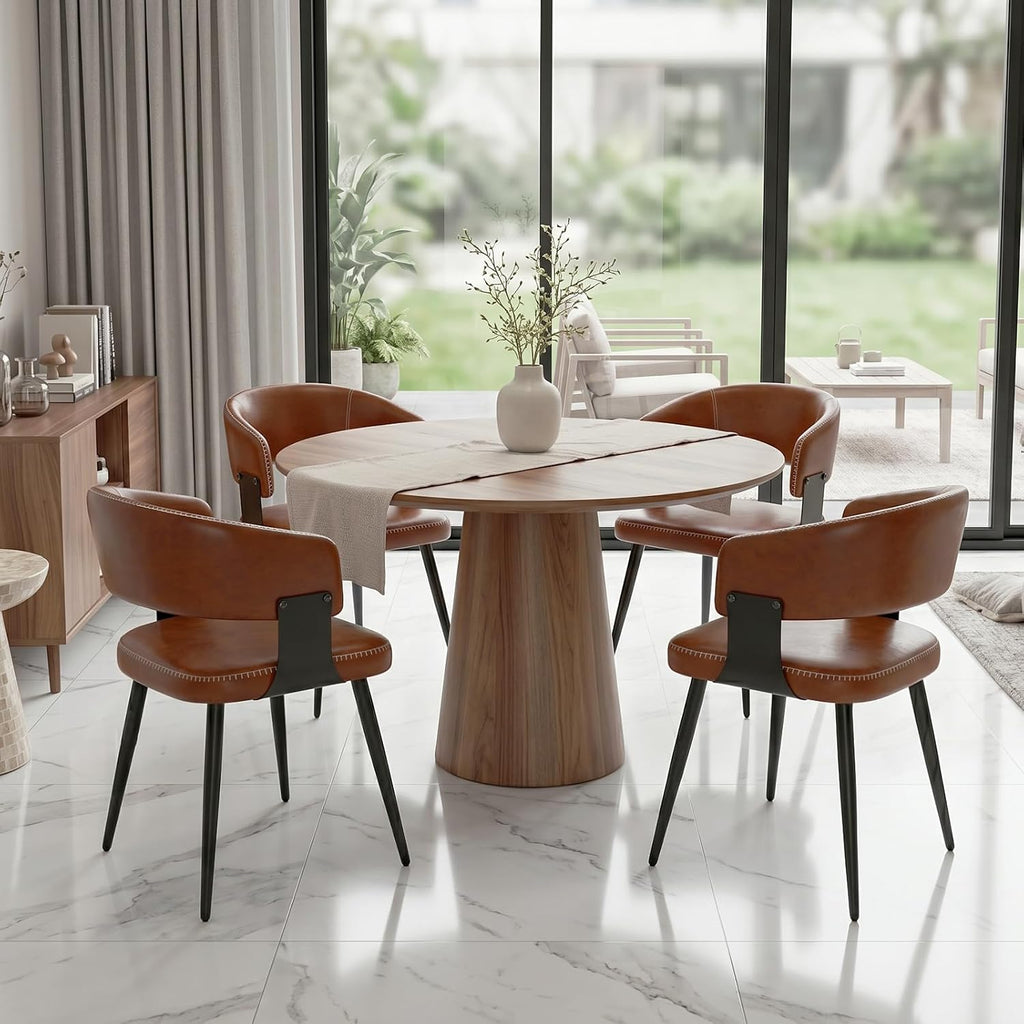 Dining Chairs Set of 4, Modern Faux Leather Kitchen Chairs