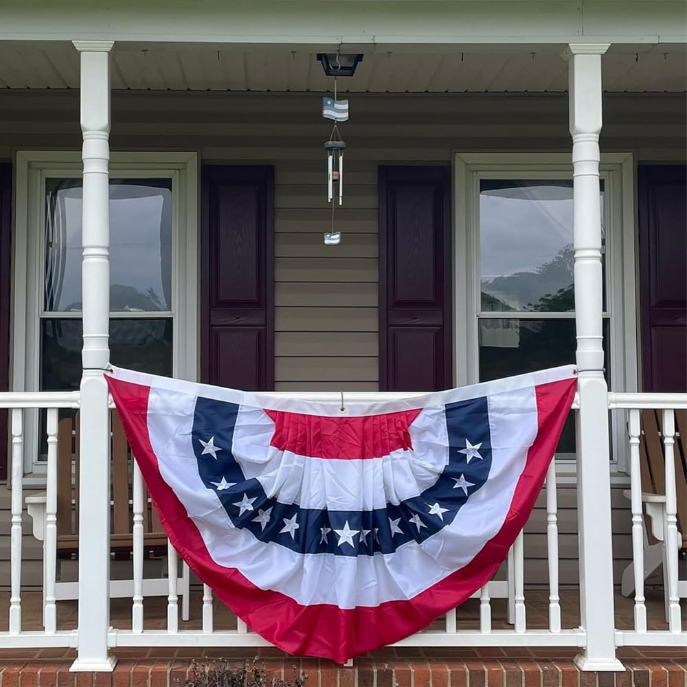 AMZFLAG American Bunting Flag 3X6 Feet Outdoor 2 Packs, Heavy Duty US USA Bun...