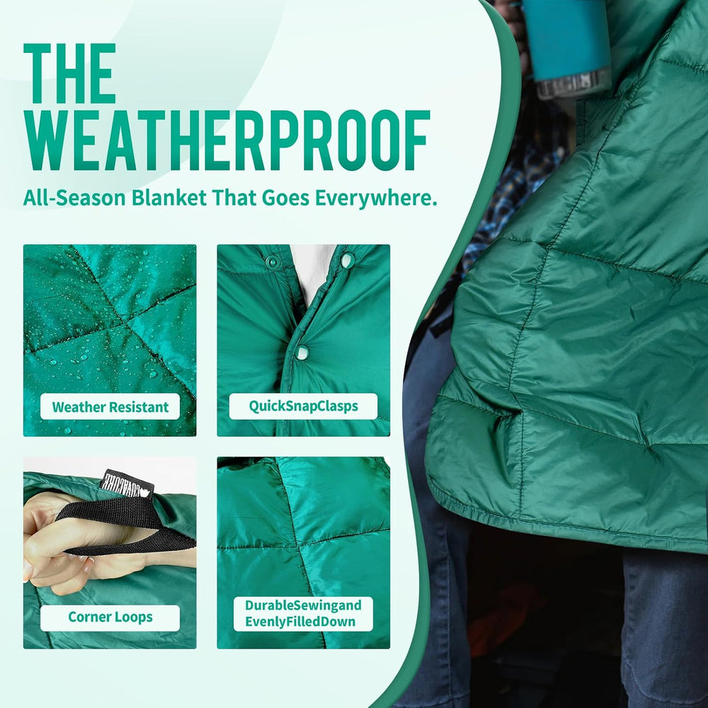 COVACURE Camping Blanket, Packable Down Alternative Outdoor Blanket 57X78'...