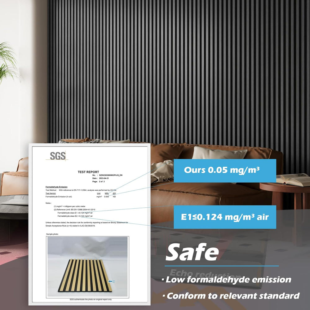 Art3d 3D Fluted Soundproof Wood Textured Slat Wall Panel, 2-Pack, Smoky Oak