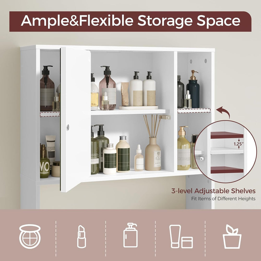 MAHANCRIS Bathroom Wall Cabinet with Mirror, Wall Mounted Medicine Cabinet wi...