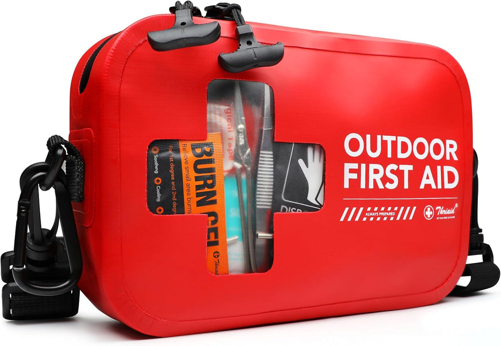 152 PCS Waterproof First Aid Kit, Portable Small Boat Dry Bag Bug Out Bags, E...