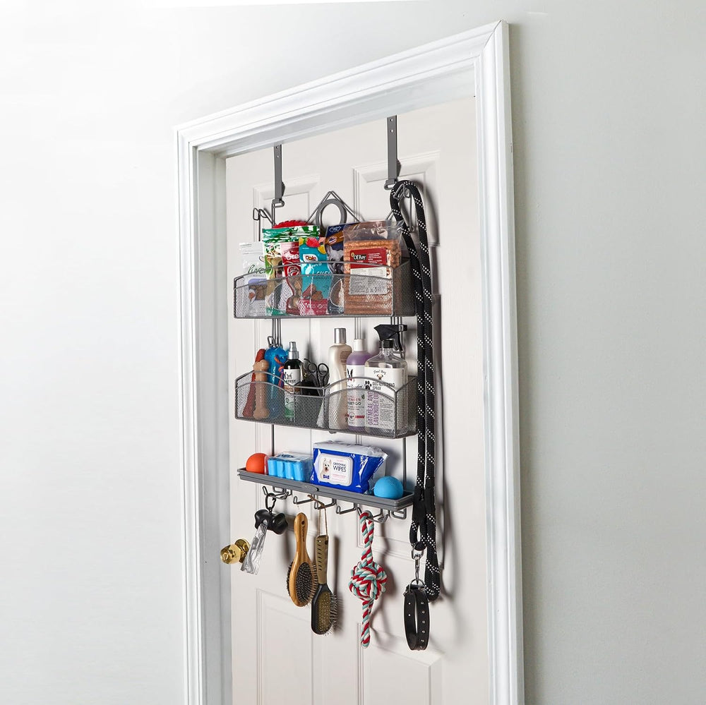 Over The Door #3100 Hanging Storage for Keys and Pet Supplies, All-in-One Rac...