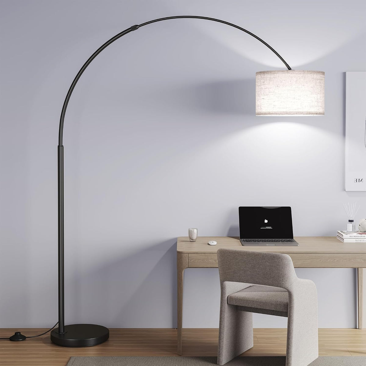 SUNMORY 82" Tall Arc Floor Lamp for Living Room, Large Standing Arched Lamp