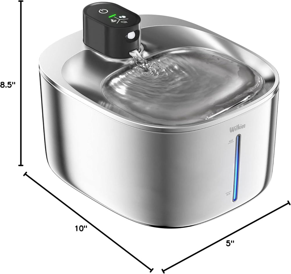 Cat Water Fountain Stainless Steel, 138fl.oz / 4.1L Cordless Cat Fountain