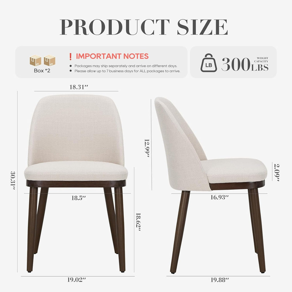 colamy upholstered dining chairs set of 4, modern shown in use