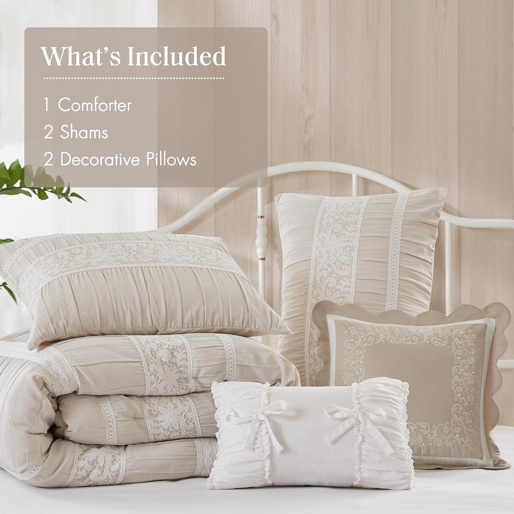 Madison Park Farmhouse Comforter Set, 5PC King Bedding Set